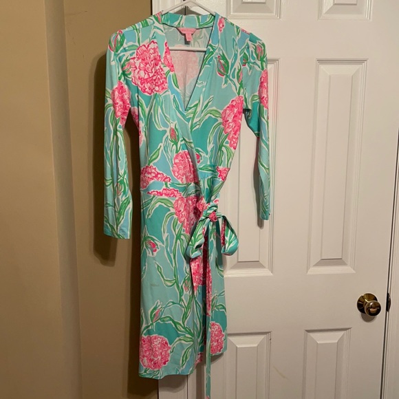 Lilly Pulitzer Wrap Dress Vintage Print
